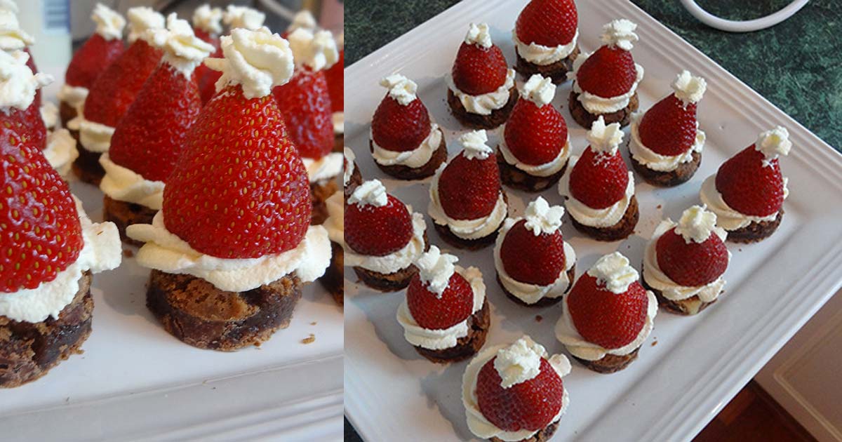 Santa Hat Brownies Recipe