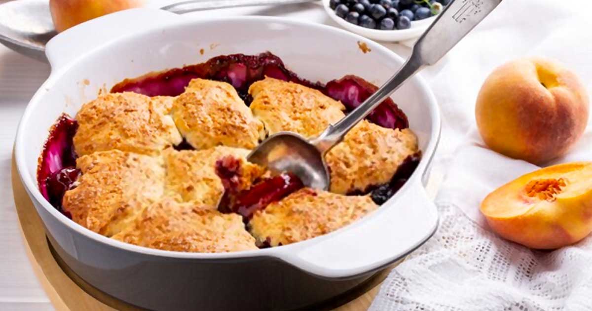 Blackberry Cobbler Recipe with Fresh Peaches
