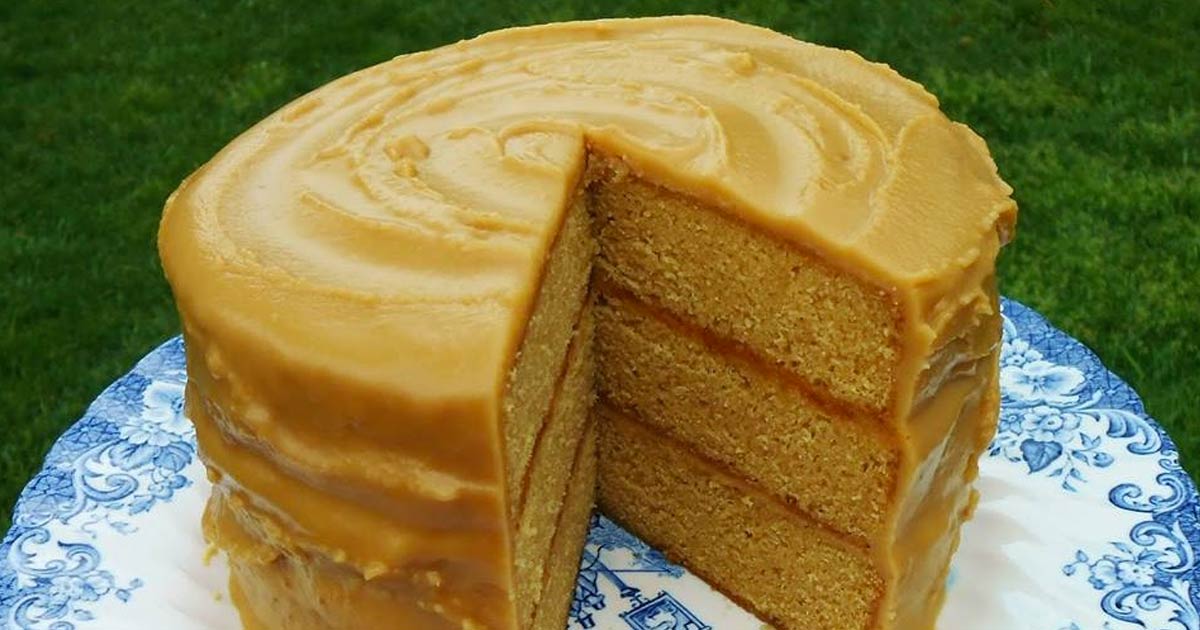 Butterscotch Cake with Caramel Icing