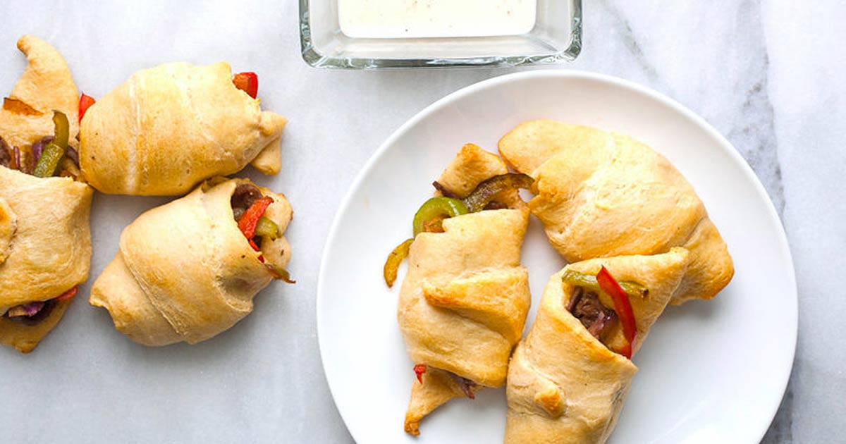 Philly Cheese Steak Crescent Bites