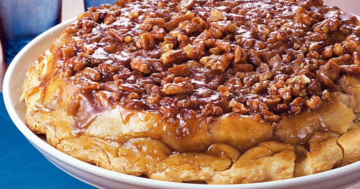 Upside-Down Apple Pecan Pie