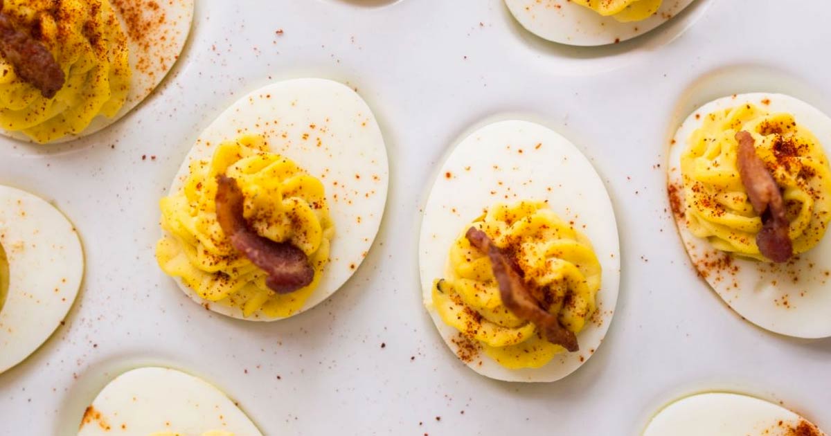 Bacon Cheddar Deviled Eggs