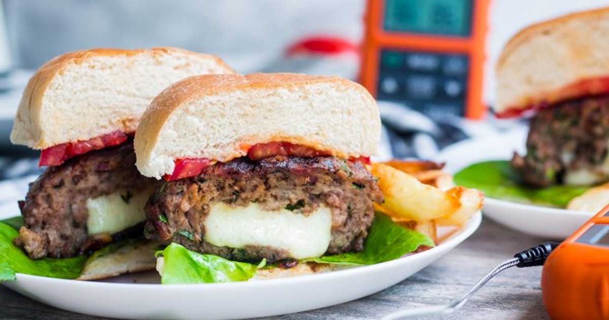 Bacon Cheddar Stuffed Burgers
