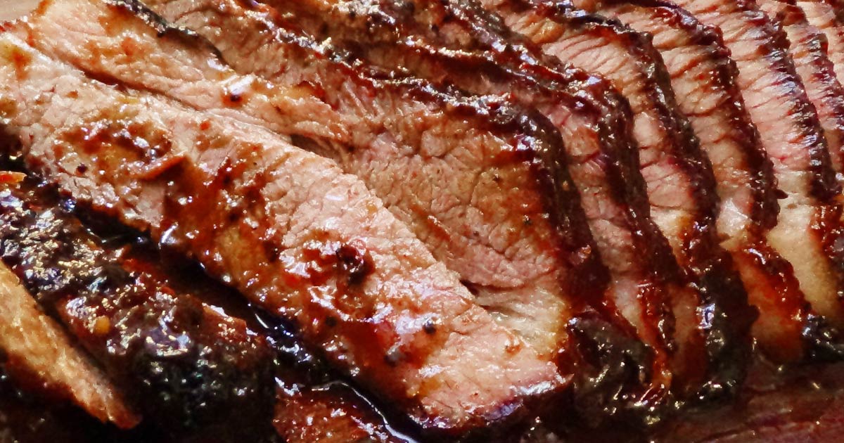 Braised Brisket with Bourbon-Peach Glaze