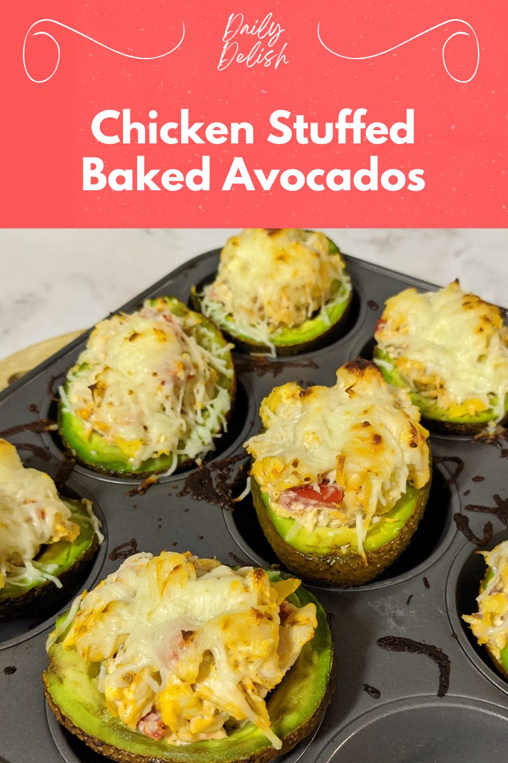 Chicken Stuffed Baked Avocados