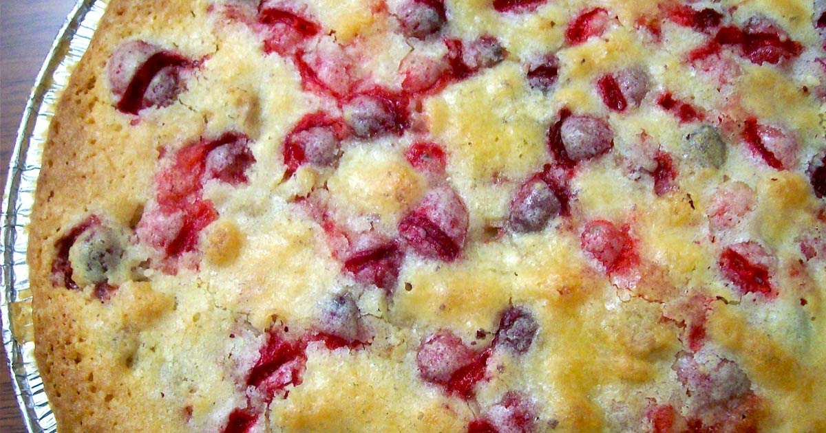 Crustless Cranberry Pie