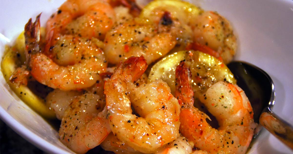 Lemon Butter Baked Shrimp