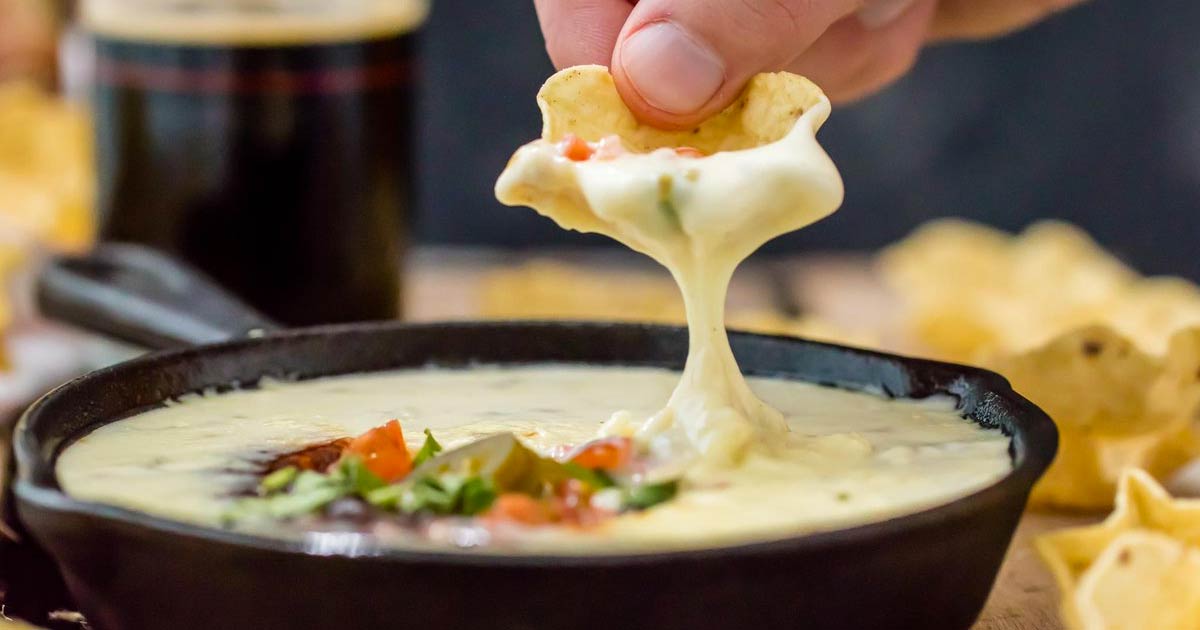 Mexican Restaurant Style White Cheese Queso Dip 1518