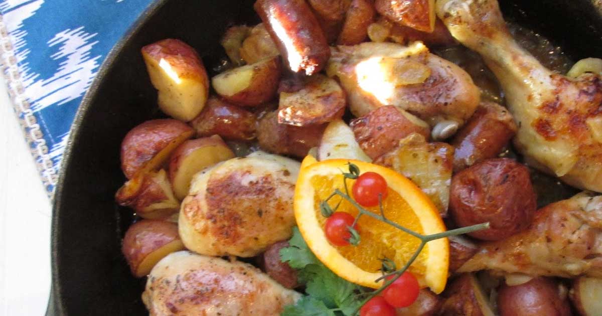 Spanish Chicken with Chorizo and Potatoes