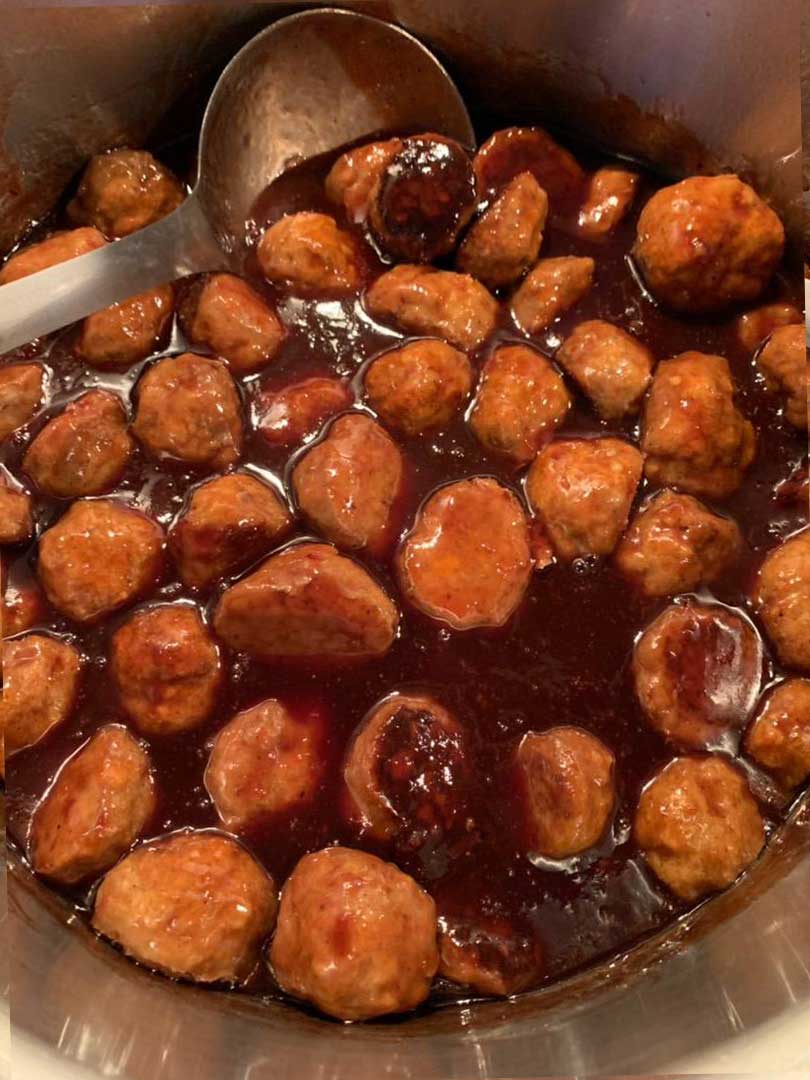 Jelly and BBQ Sauce Meatballs