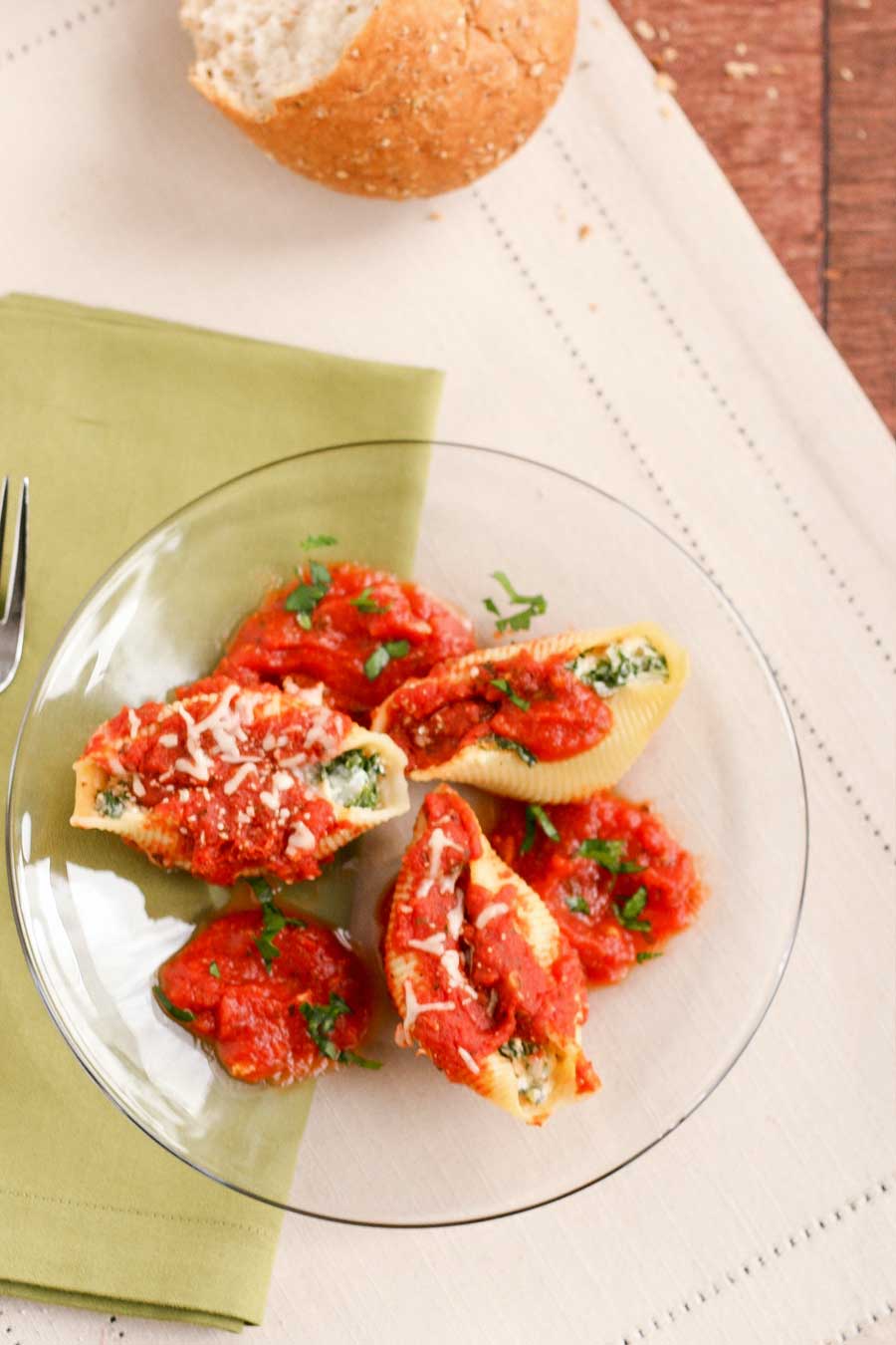 Kale & Ricotta Stuffed Shells
