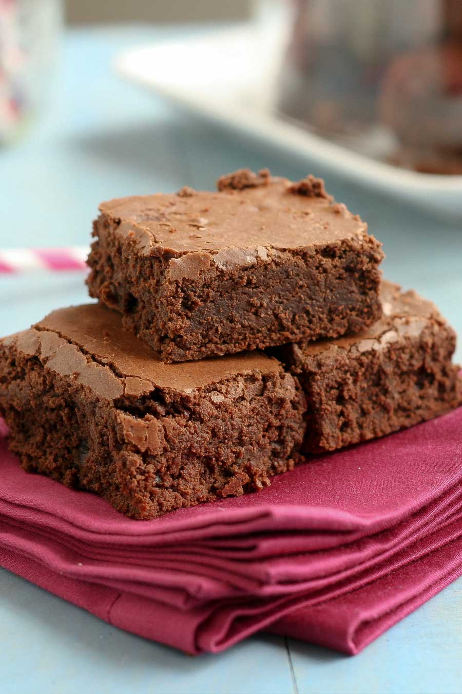 Chewy, Fudgy Triple Chocolate Brownies