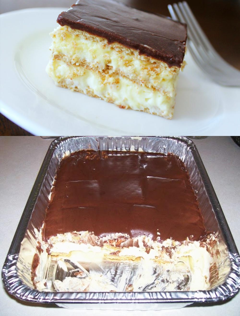 No-bake Chocolate Eclair Cake
