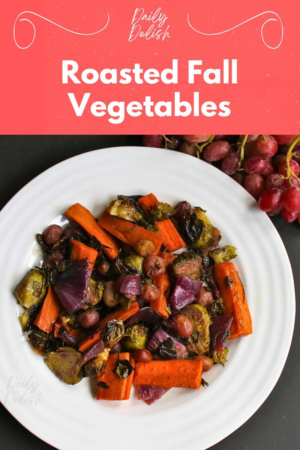 Roasted Fall Vegetables with California Grapes