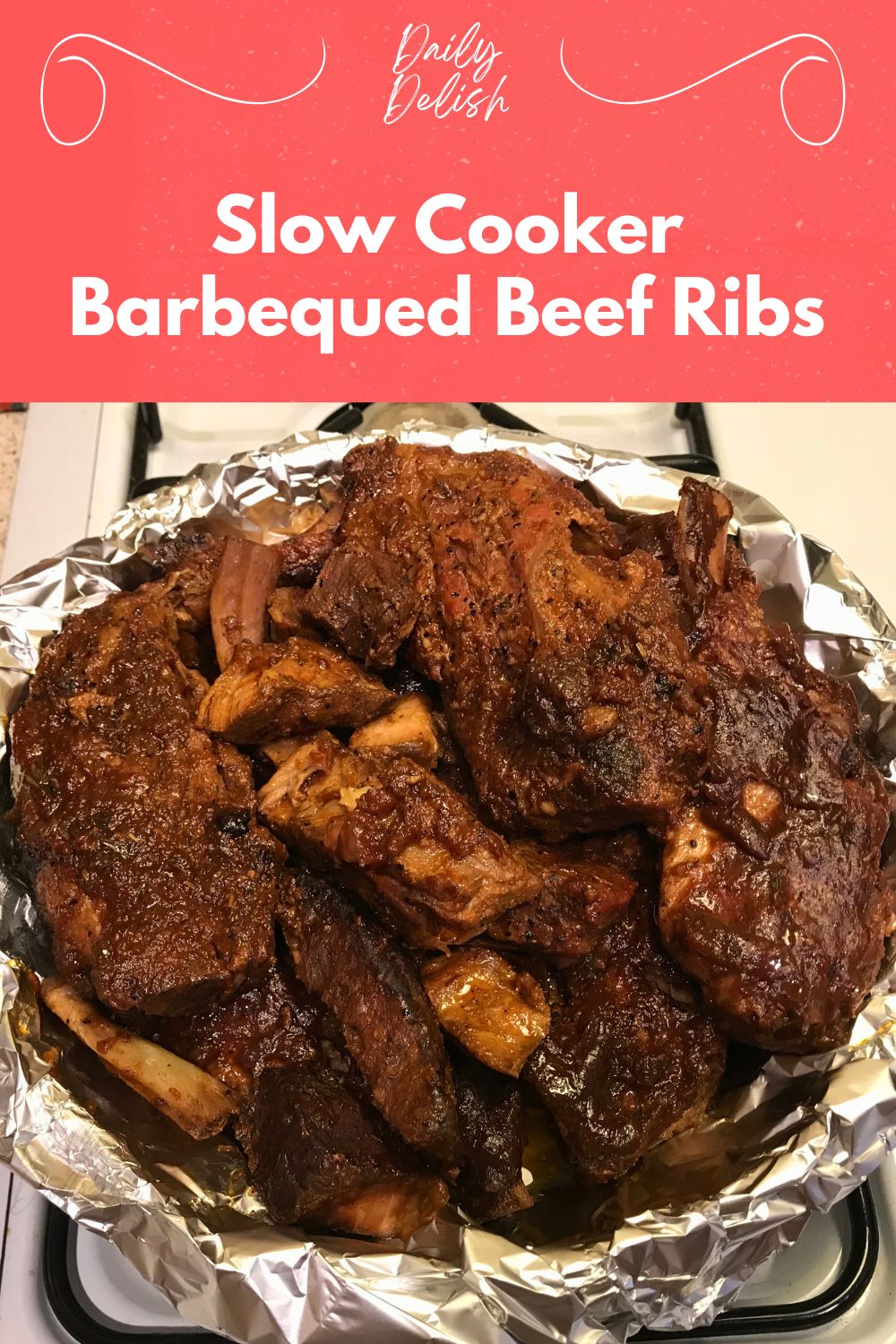 Slow Cooker Barbequed Beef Ribs