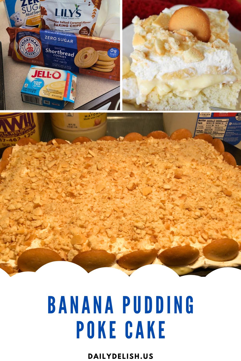 Banana Pudding Poke Cake