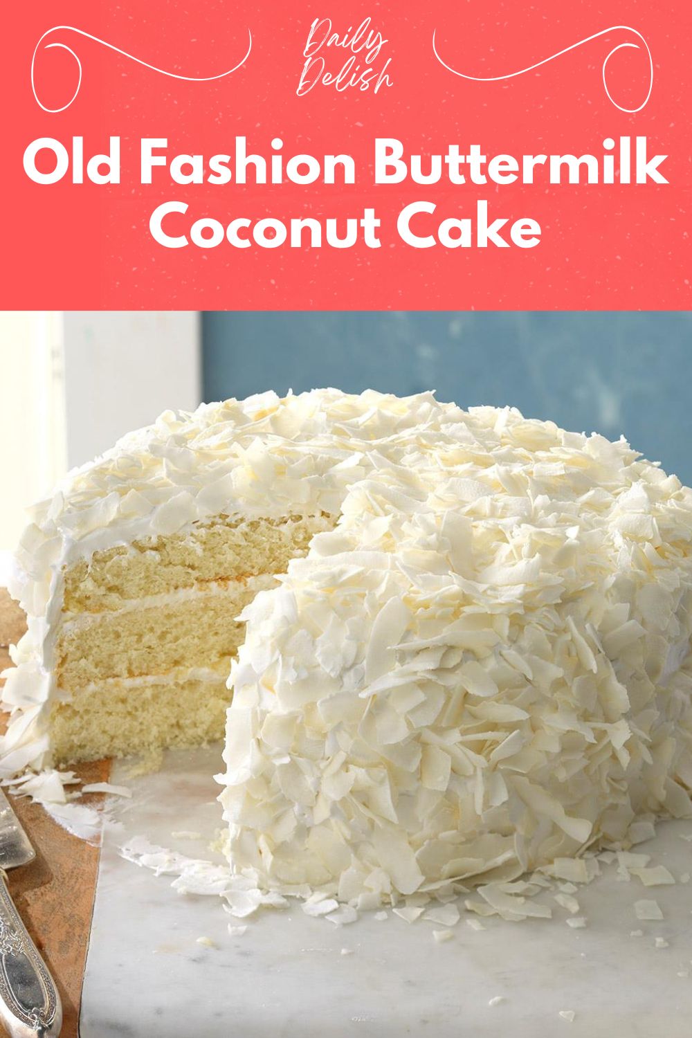 Old Fashion Buttermilk Coconut Cake