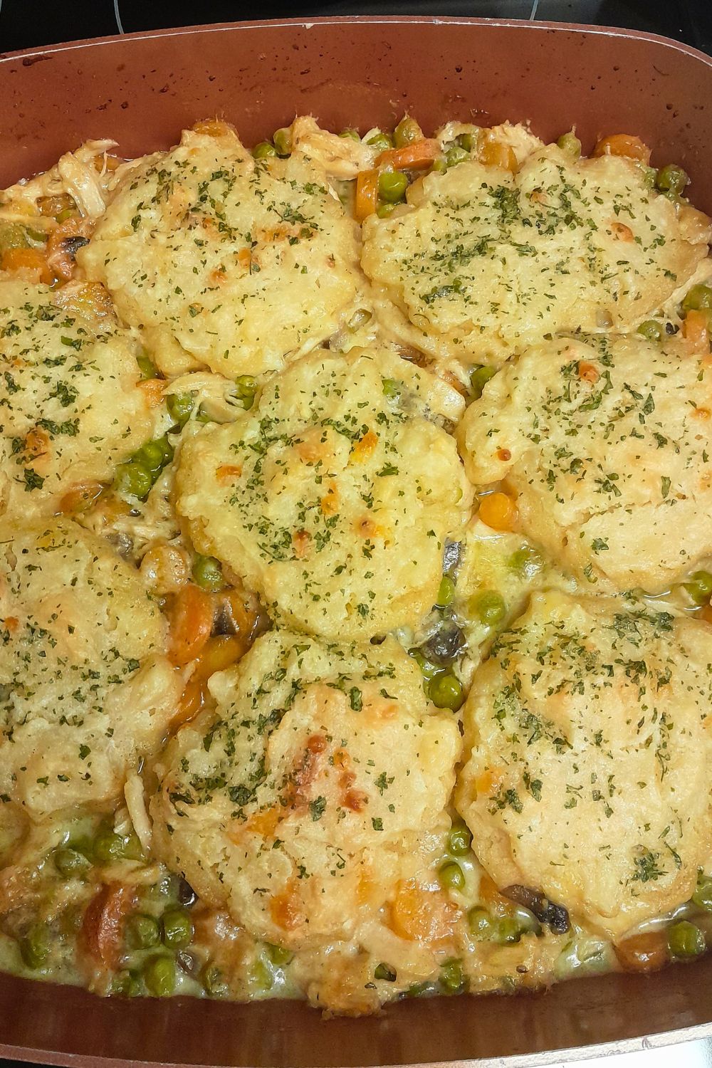 Cheddar Biscuit Chicken Cobbler