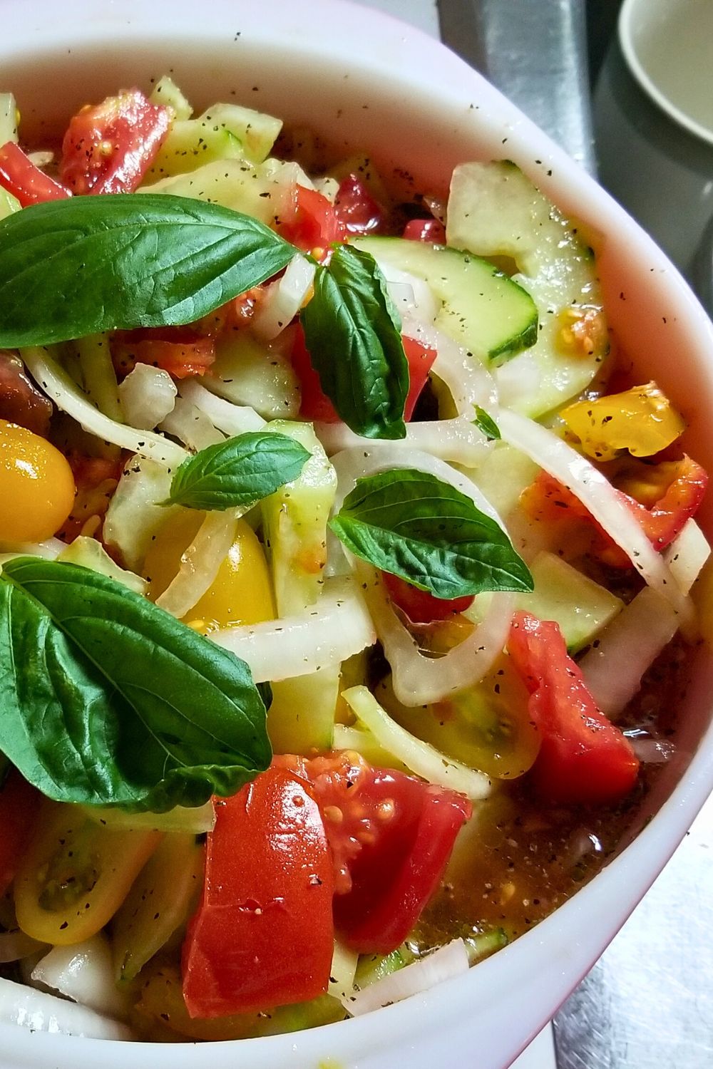 Tomato, Cucumber and Onion Salad