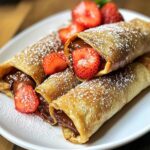 Easy Strawberry Nutella Chimichangas Making