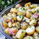Making No-Mayo Potato Salad