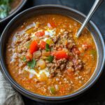 One-Pot Stuffed Peppers Soup