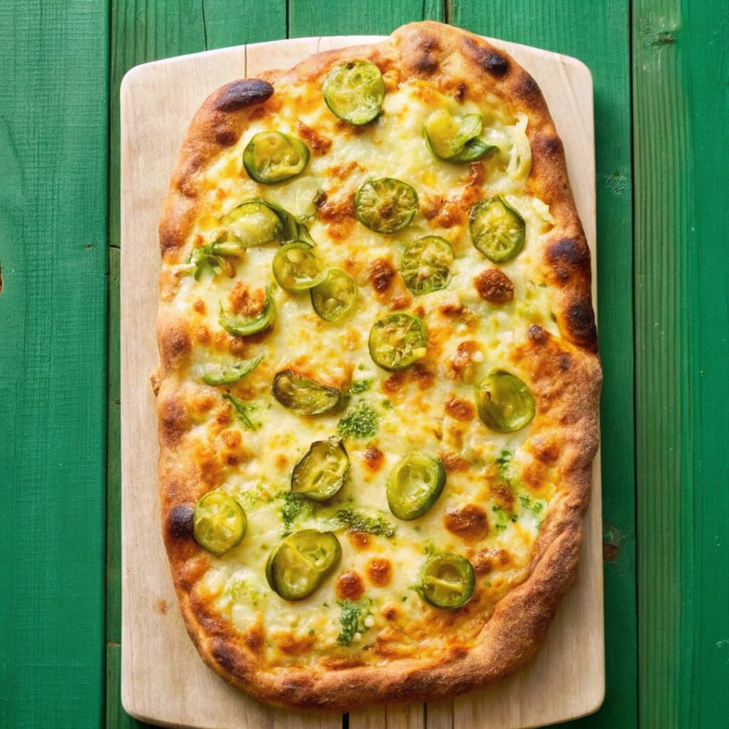 Dill Pickle Pizza recipe making