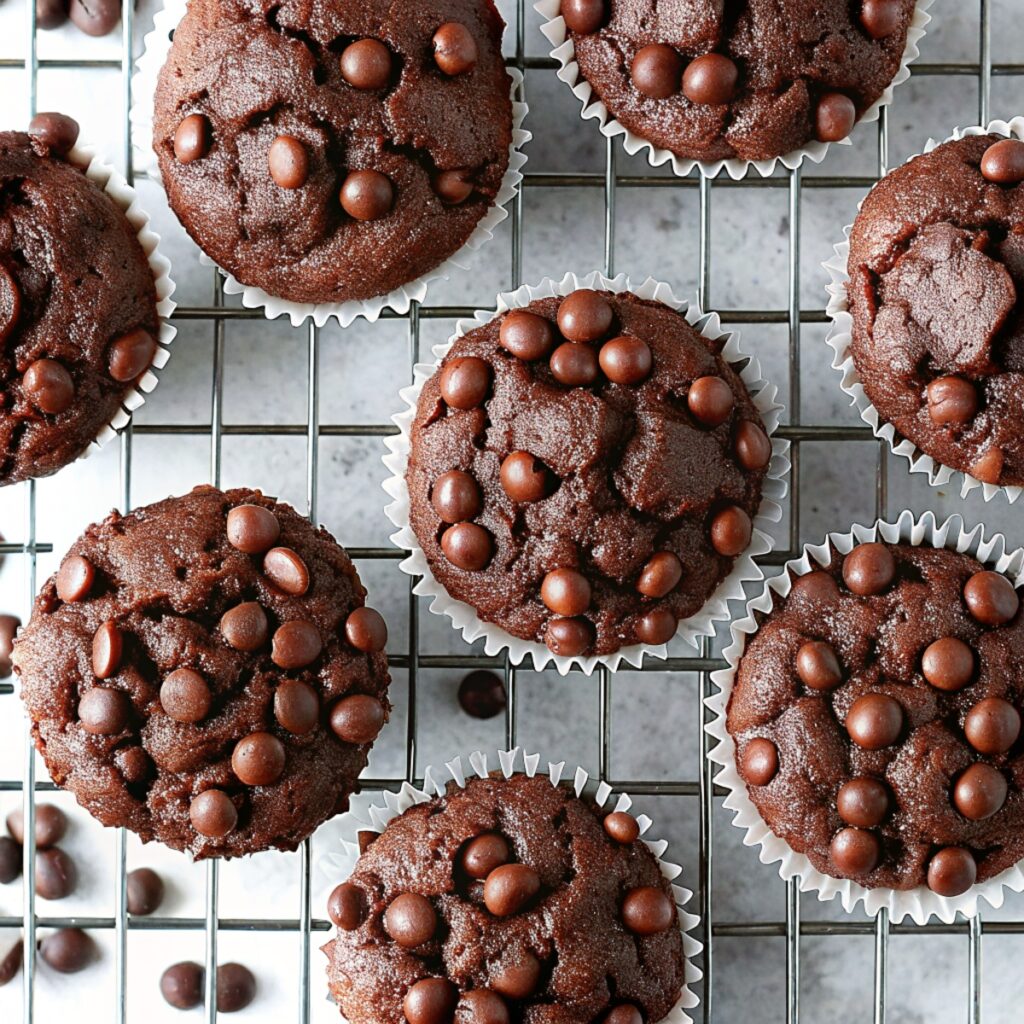 Making of Double Chocolate Zucchini Muffins