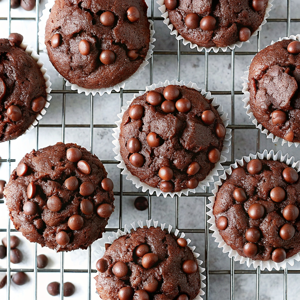 Double Chocolate Zucchini Muffins