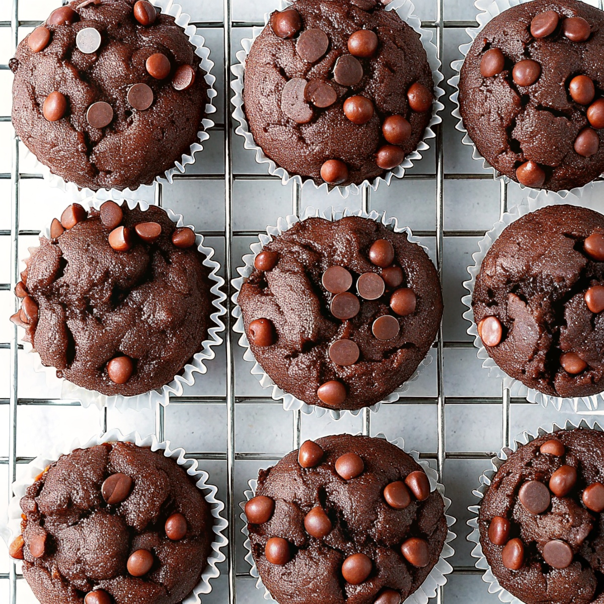 Double Chocolate Zucchini Muffins